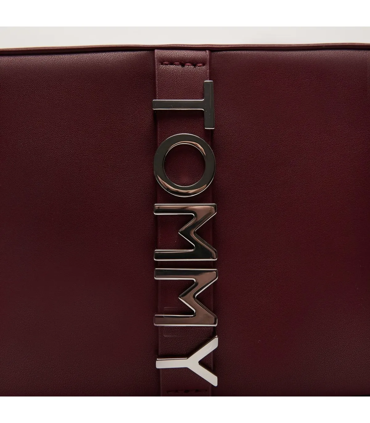 Tommy Jeans Bolso Cartera City Logo Metálico Mujer burdeos