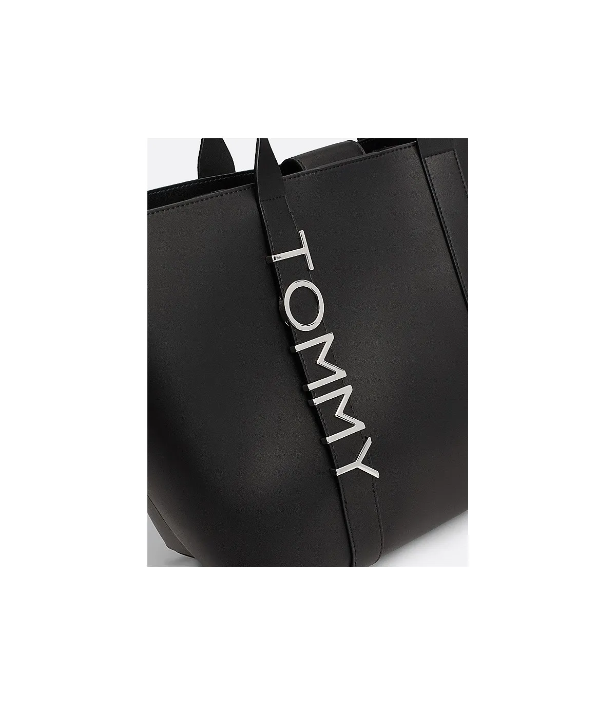 Tommy Jeans Bolso Tote City Logo Metálico Mujer negro