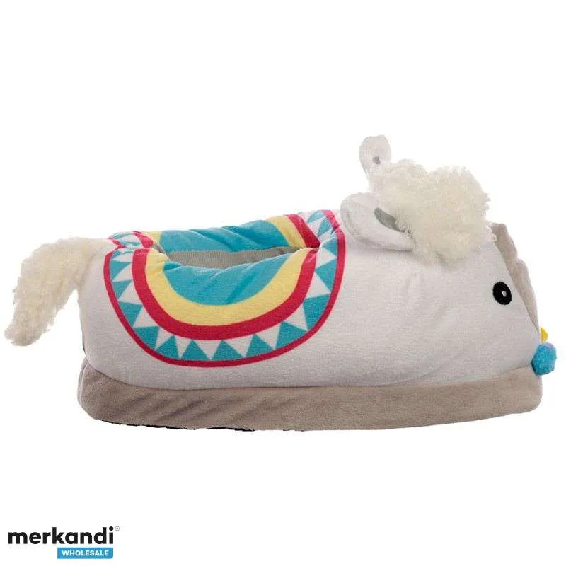 Zapatillas de peluche de llama