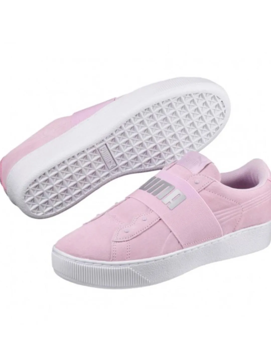 Zapatillas puma de plataforma rosa de mujer