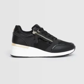 Zapatillas Urbanas Para Mujer Malabar Taco Negro