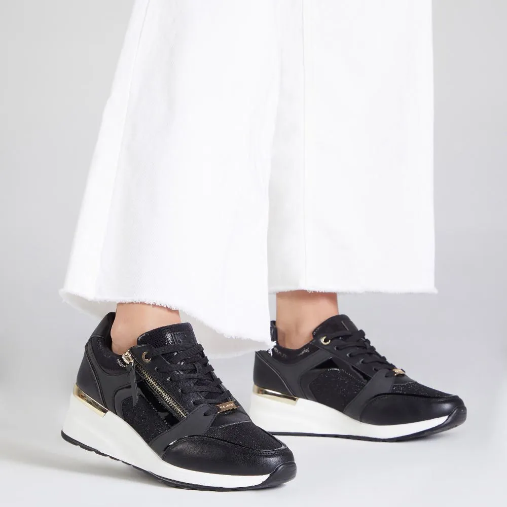 Zapatillas Urbanas Para Mujer Malabar Taco Negro